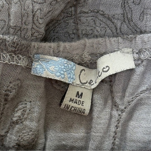 Cecico Crochet Boho Knit Triangle Floral Beach Cover Up Dress Gray White Medium - Picture 5 of 14